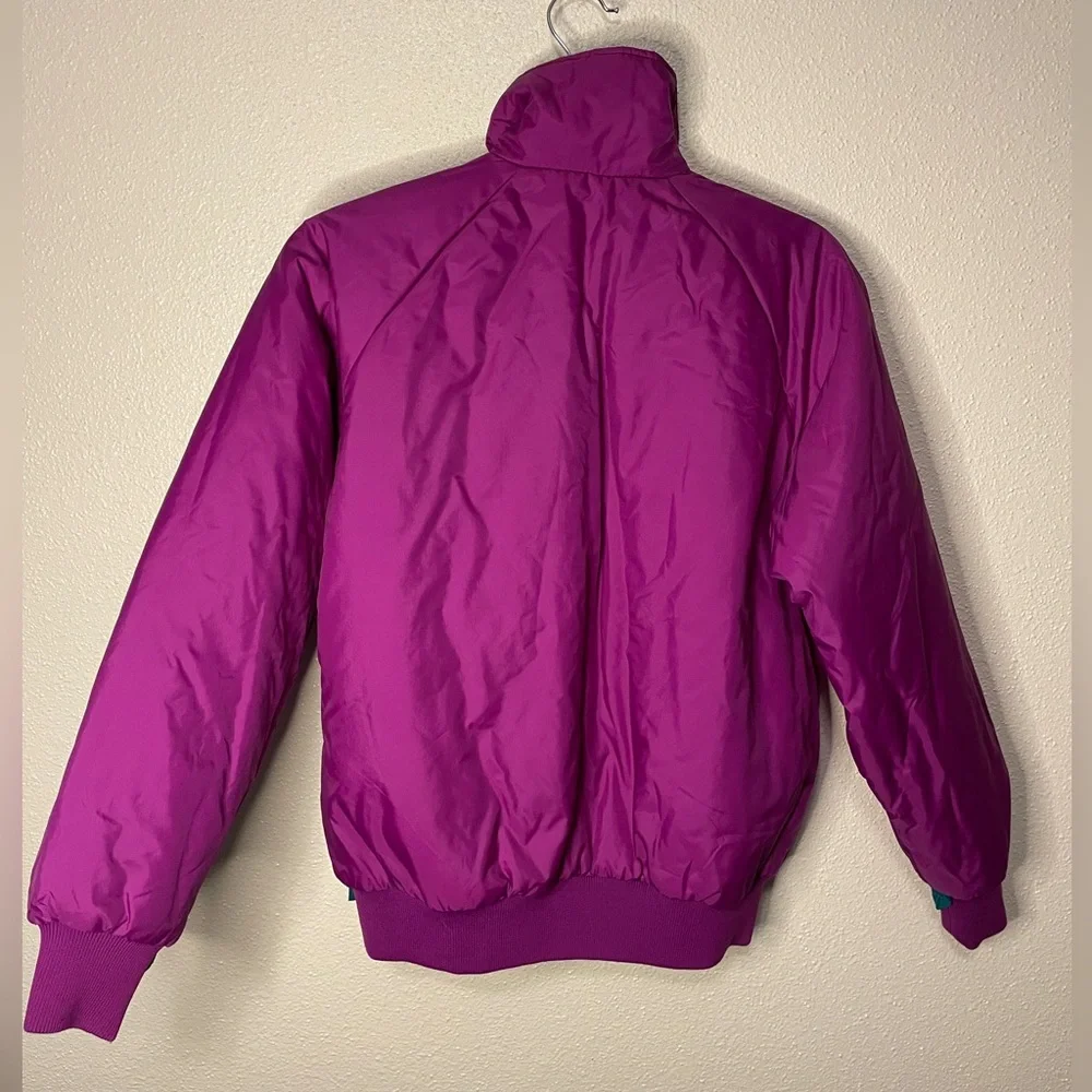 Vtg COLUMBIA Reversible teal & purple Puffer Jacket Womens size S Thinsulate